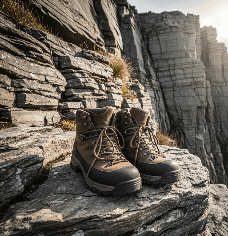 boots on rock face