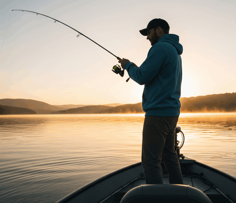 early morning fishing