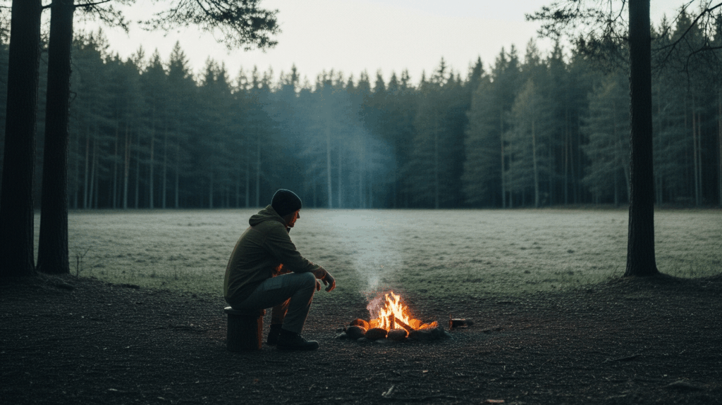 Campfire in Clearing