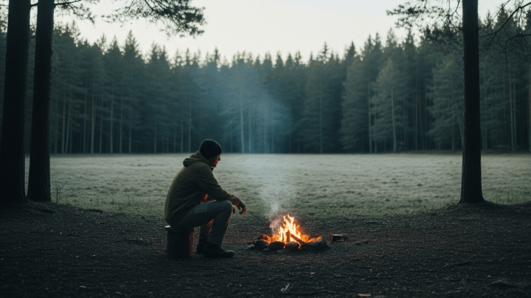 Campfire in Clearing